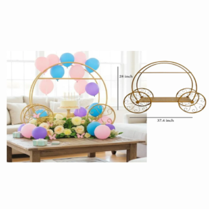 Golden Metal Carriage Dessert Display