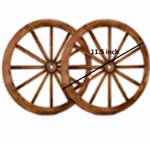 Wooden Wheel Décor 2 Piece  Set