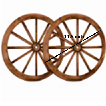 Wooden Wheel Décor 2 Piece  Set