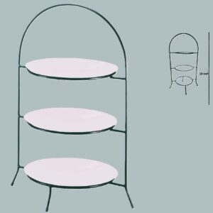 Three‑Tier Black Metal Display Stand