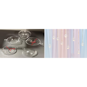 One Plastic Transparent Suspended Sphere Tea Light Ornament