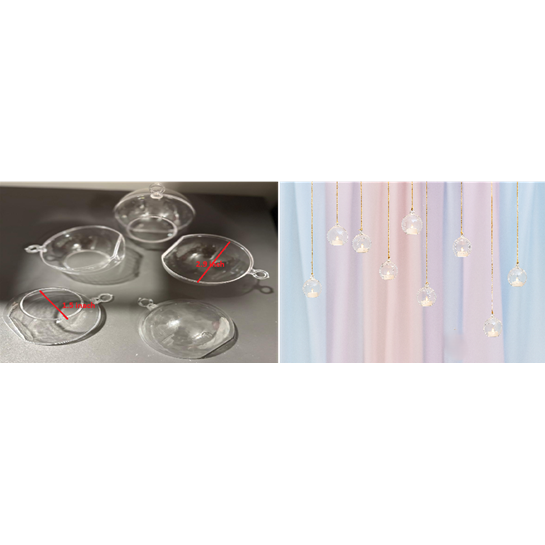 One Plastic Transparent Suspended Sphere Tea Light Ornament