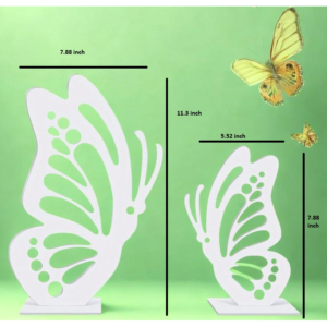 White Wood Butterfly 2 piece Set
