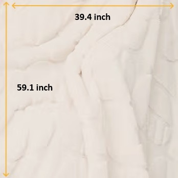 Minimal White Cozy Throw for Movie Nights 59″ x 39.4″