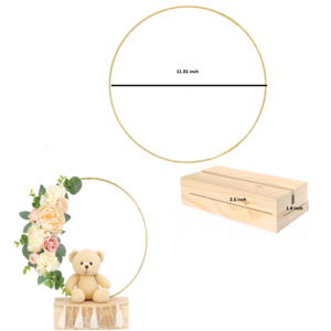 Metal Golden Hoop with Base Stand