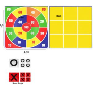 2‑in‑1 Bean Bag Toss & Tic Tac Toe Game – 4.5 ft