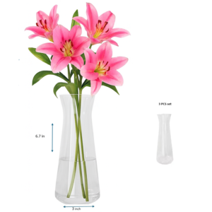 Shatterproof Clear Tabletop Vases Modern Style