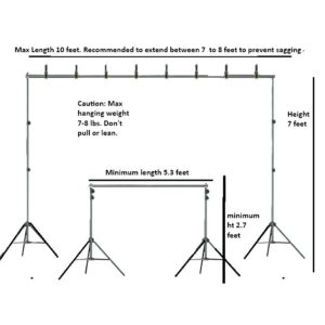Adjustable 10×7 ft Photography & Event Backdrop Stand